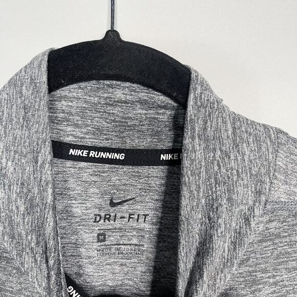 Nike Womens Medium Heather Gray Element 1/2 Half Zip Pullover Top Running Shirt - Picture 5 of 7